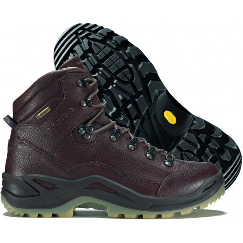 Vibram Sole Lowa Renegade DLX GTX® Mid Erkek Yürüyüş Ayakkabısı Kahverengi,AQ9372468